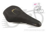 Седло Selle Royal Lookin MODERATE New, 3D Skingel, рейлы steel satin, обивка Black Astrale с текстильной защитой, мужское, чёрное, 52A6HR0A091N2